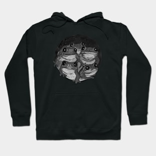 Black and white frog Hoodie